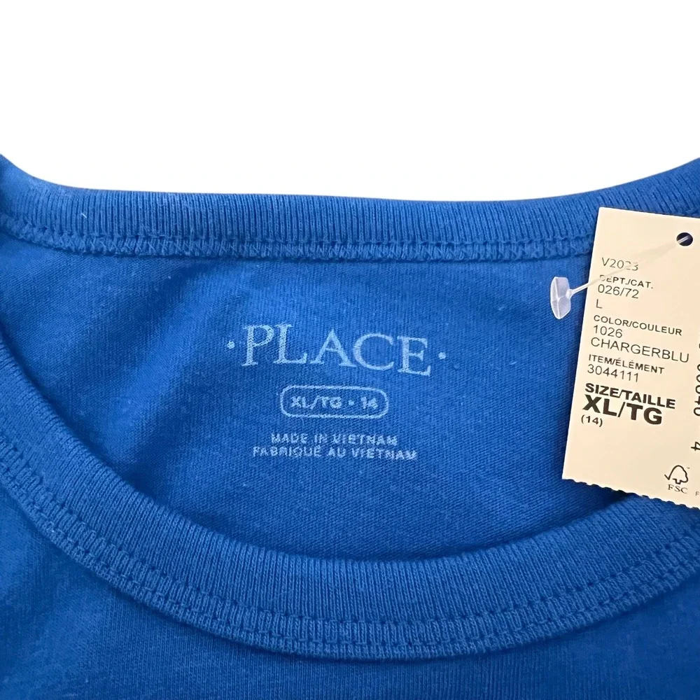 The Childrens Place Boys Pro Gamer Long Sleeve Shirt Blue XL 14 Video Games‎ NWT